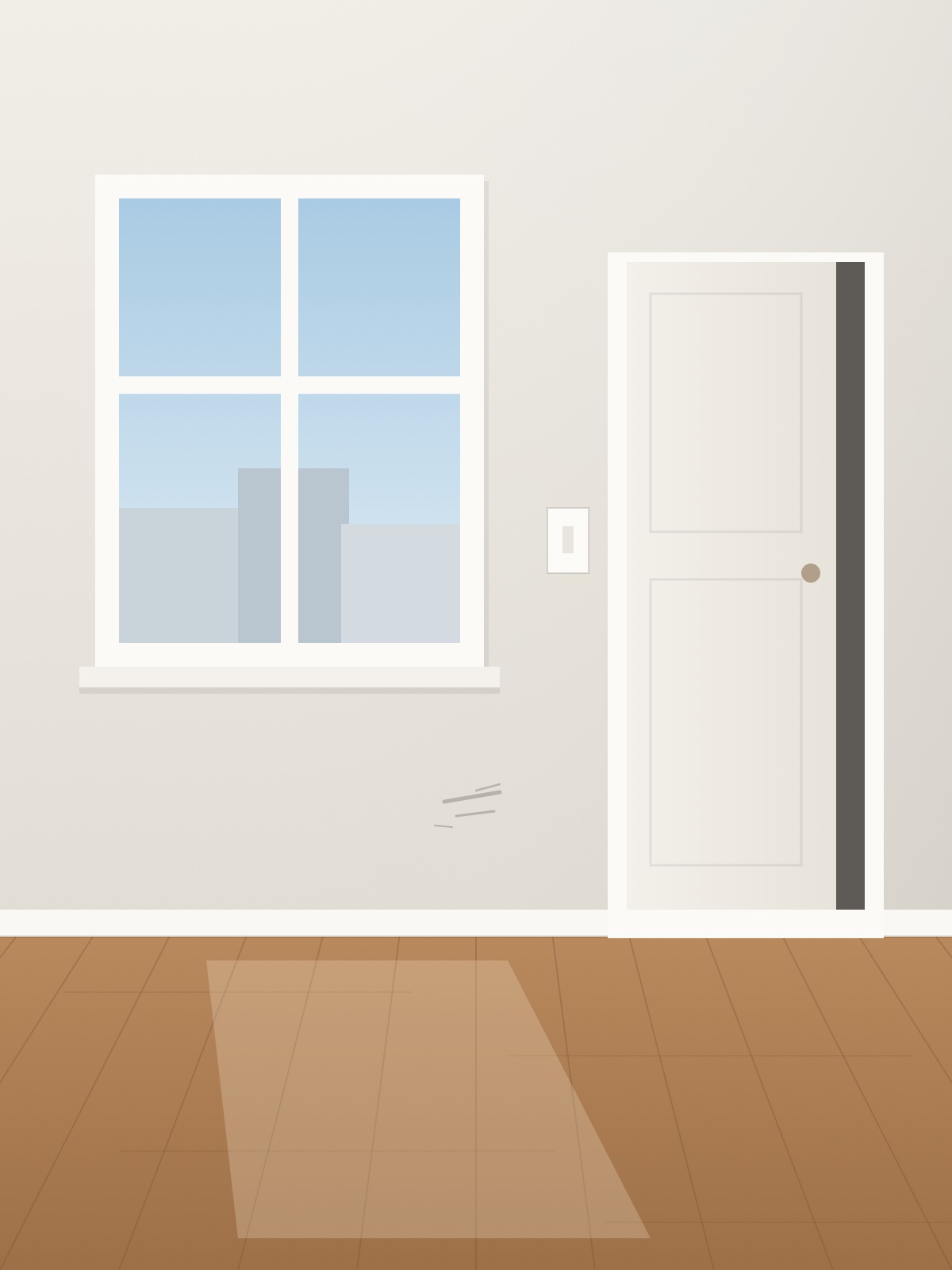 The demo capture’s original photo: an empty room